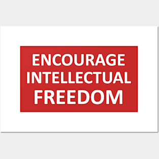 Encourage Intellectual Freedom OG in White Posters and Art